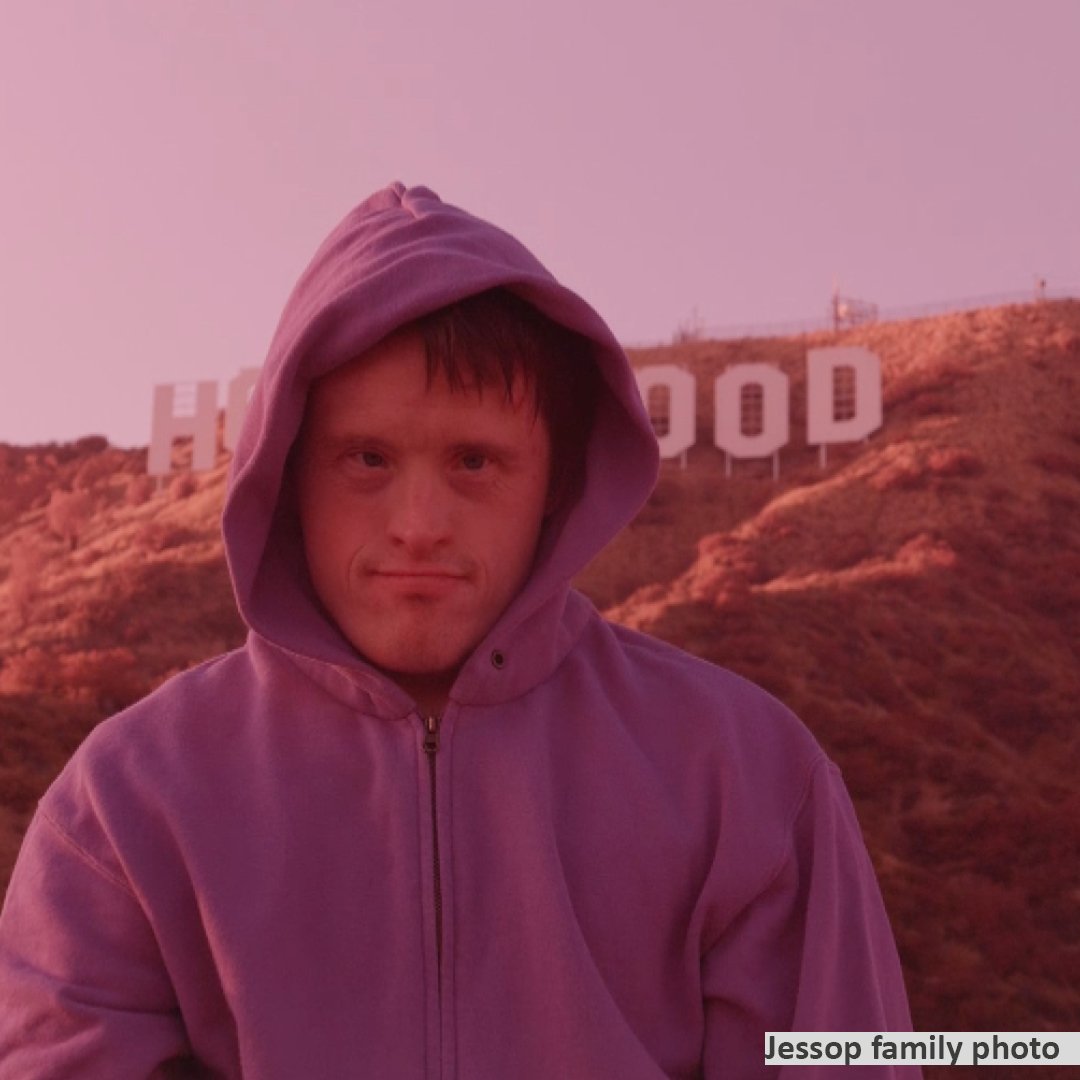 Tommy with Hollywood sign