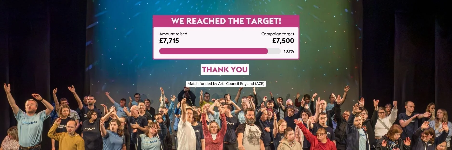 We reached the target! — Blue Apple