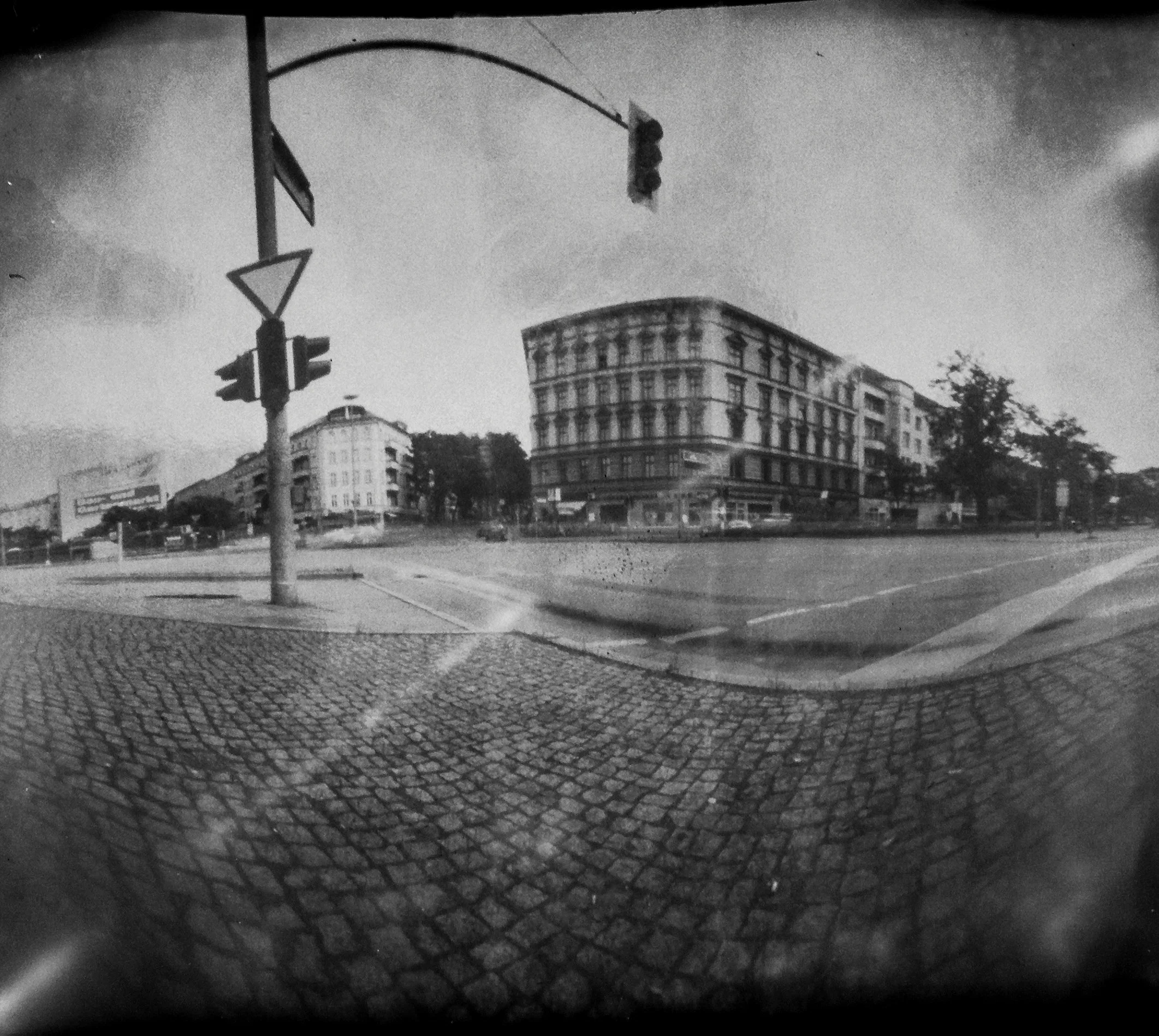  Fun fact: The photo was taken midday and the junction was full with driving cars and pedestrians but due to the long exposure time only the idle objects are seen.&nbsp; 