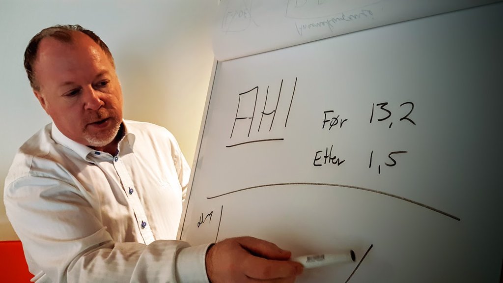 Kenneth forklarer i detalj hvilke forbedringer som skjedde hos en av hans første testpersoner.