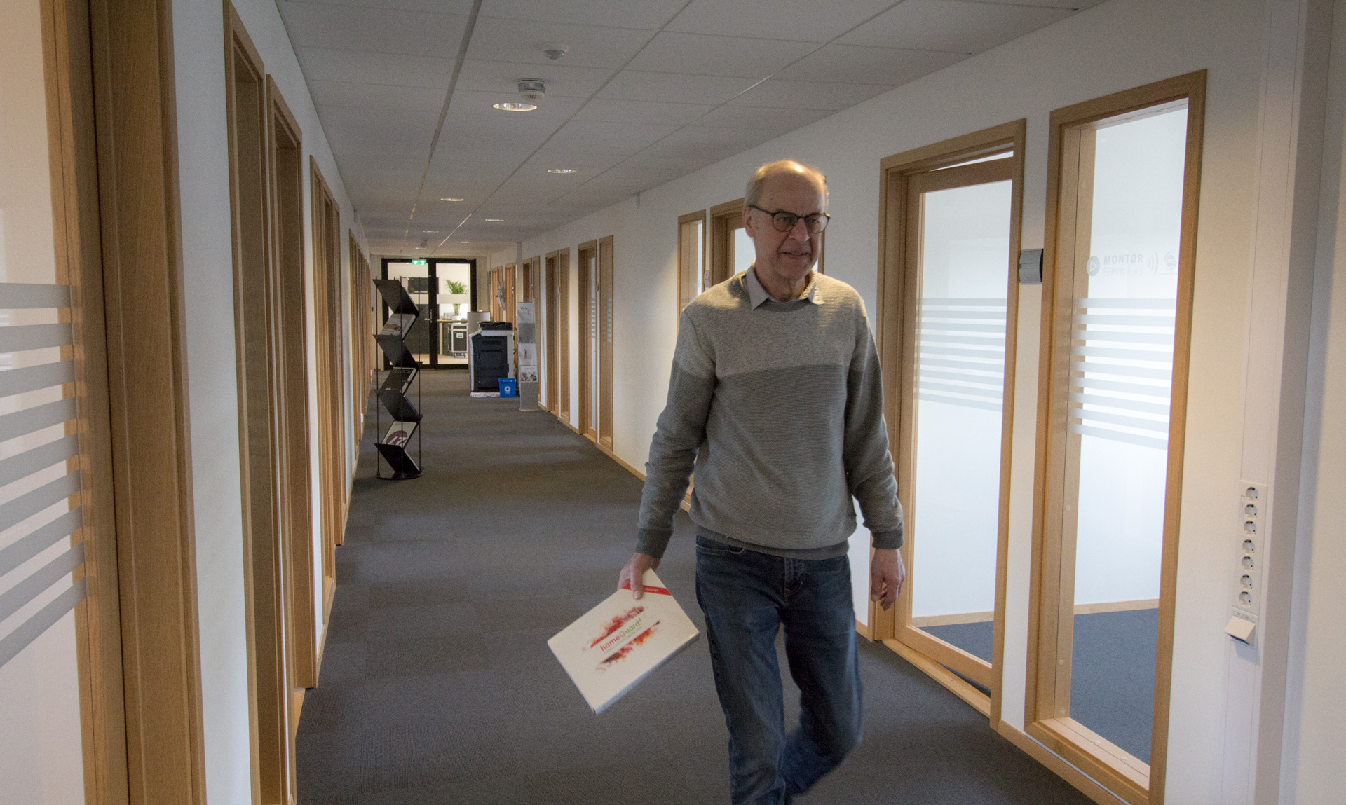 En målrettet Iversen på vei til neste kjøkken som skal brannsikres med homeGuard.
