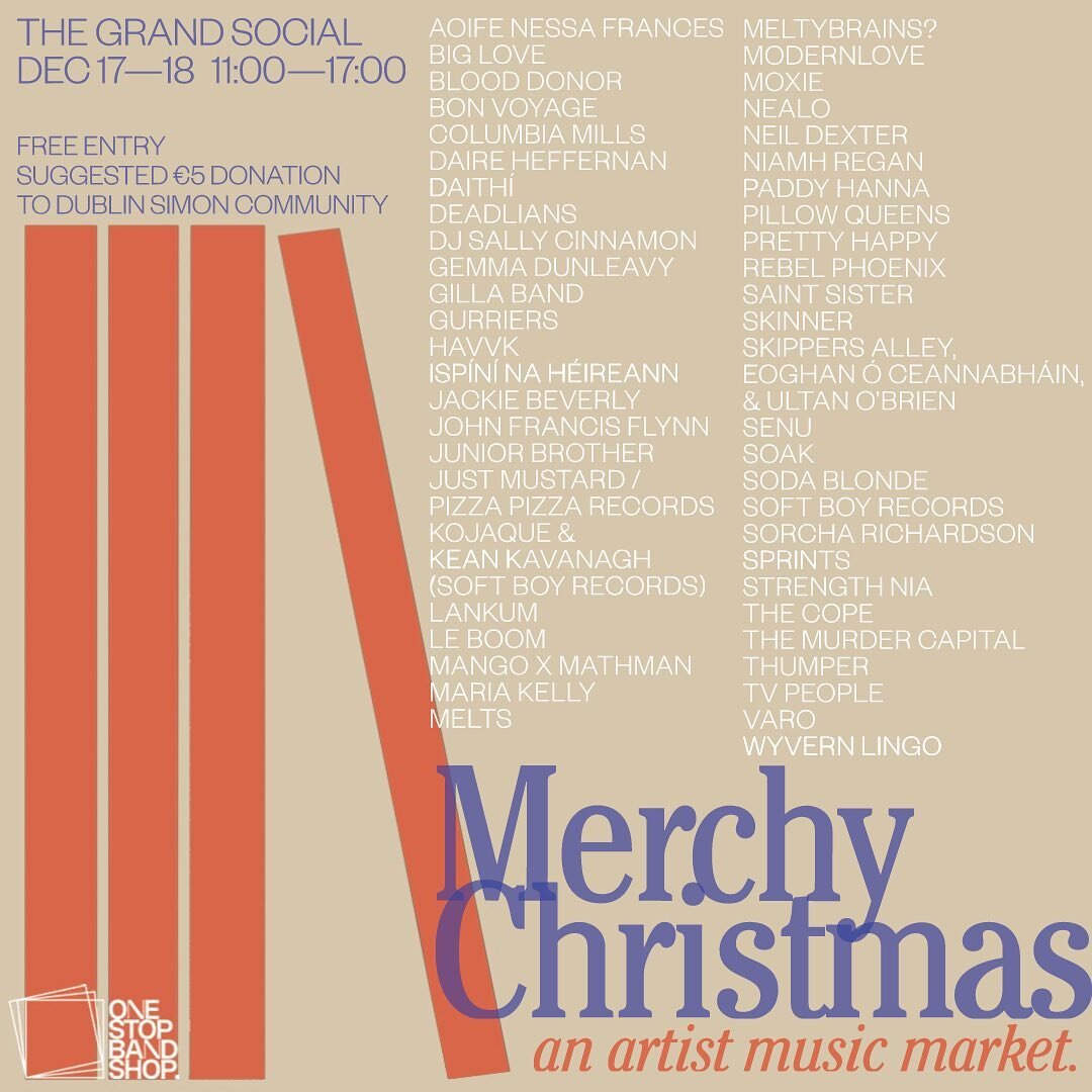 ⭐️ Merchy Christmas is back bb ⭐️ 

Delighted to be a part of Dublin&rsquo;s Merch Market again. It&rsquo;s always the best craic with some of our favourite people. We&rsquo;ll be selling our wares and buying everyone else&rsquo;s bits as per xxx