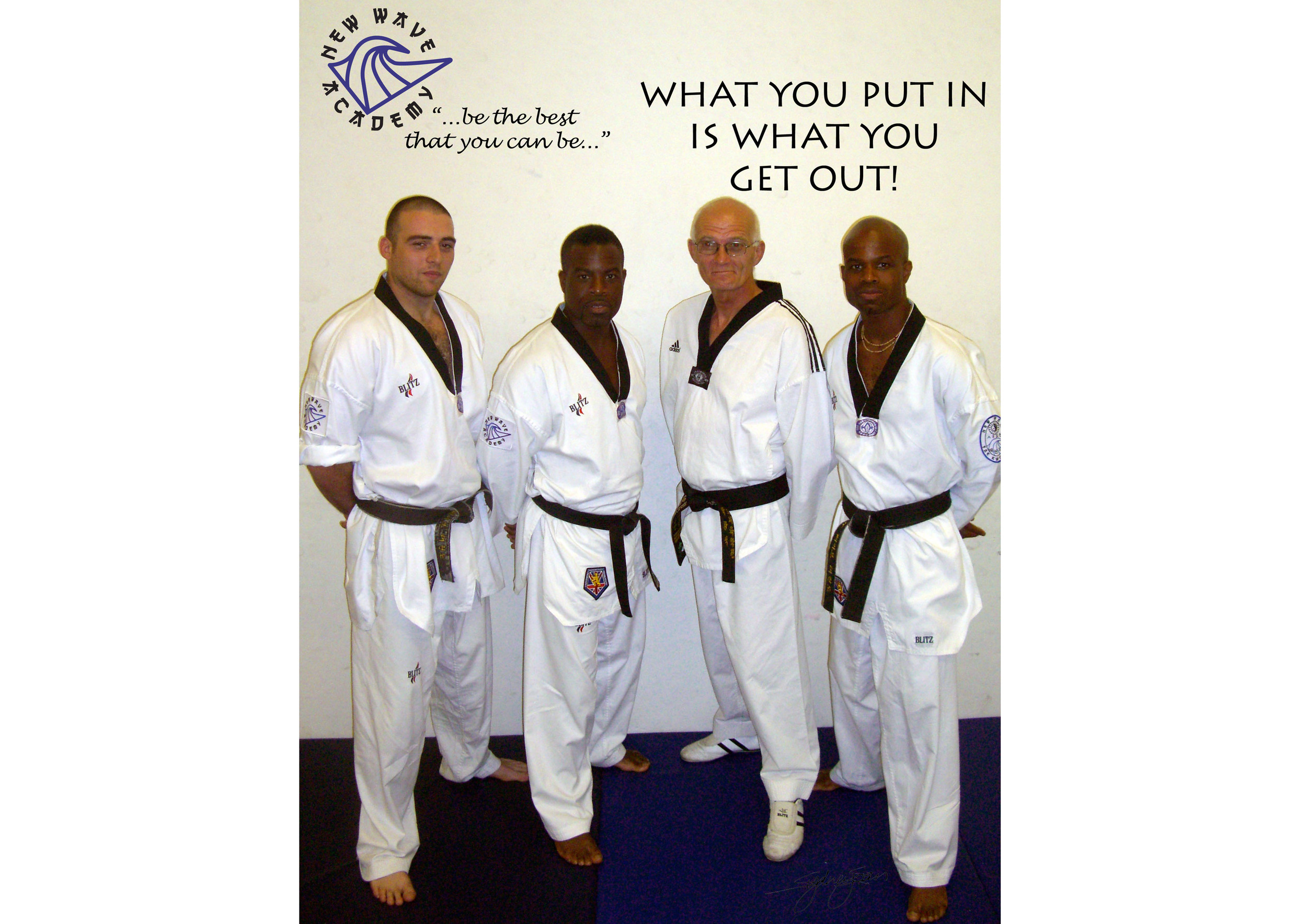  From left to right: Nicky Loizou , Cliff Edwin, Master Phil Somerset , Alex Edwin