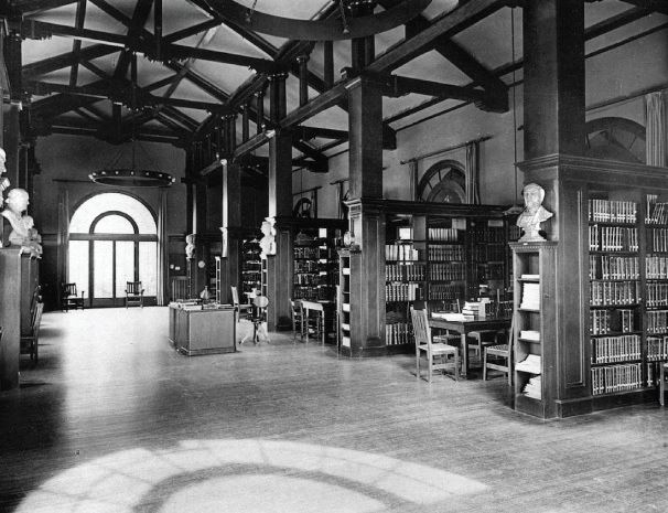  Archival photo of the Bender Room, designed by Julia Morgan, Mills College, Oakland, CA 