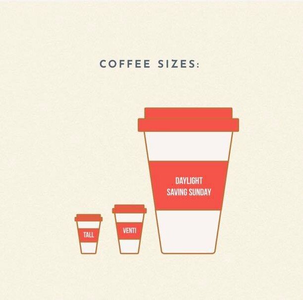 Coffee sizes: Tall, Venti, Daylight Saving Sunday

The best way to survive Daylight Saving Time is to be with your friends at church, online or in person! 

This morning at 10AM at the CNV Ministry Center with social distancing OR online through Face