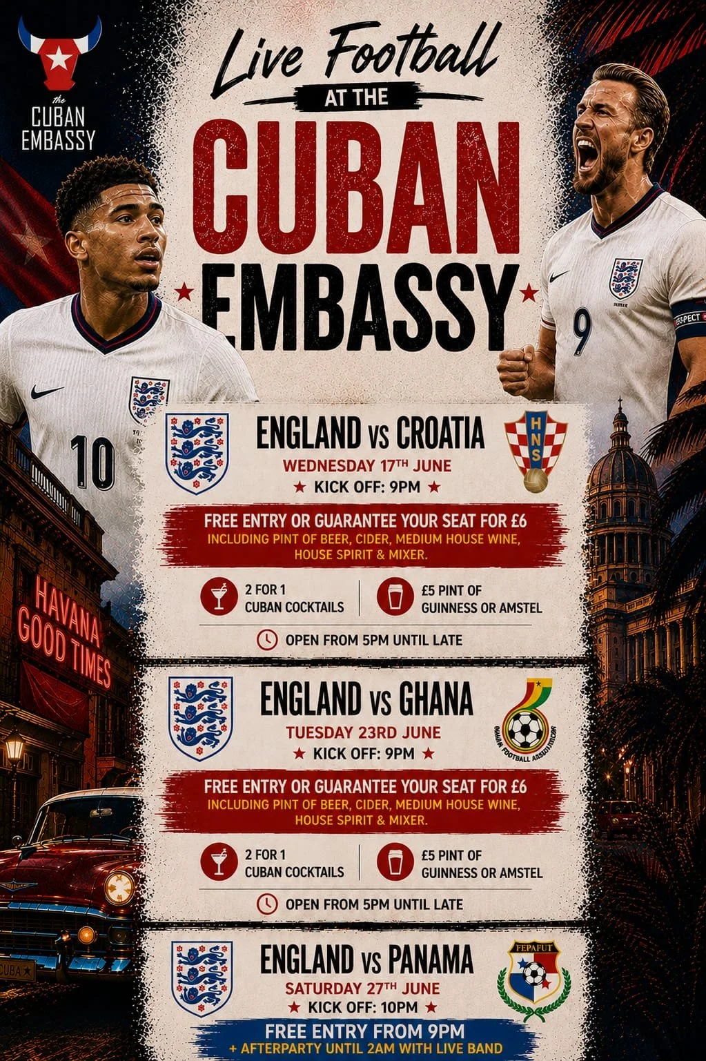 England vs Panama Live Screening 