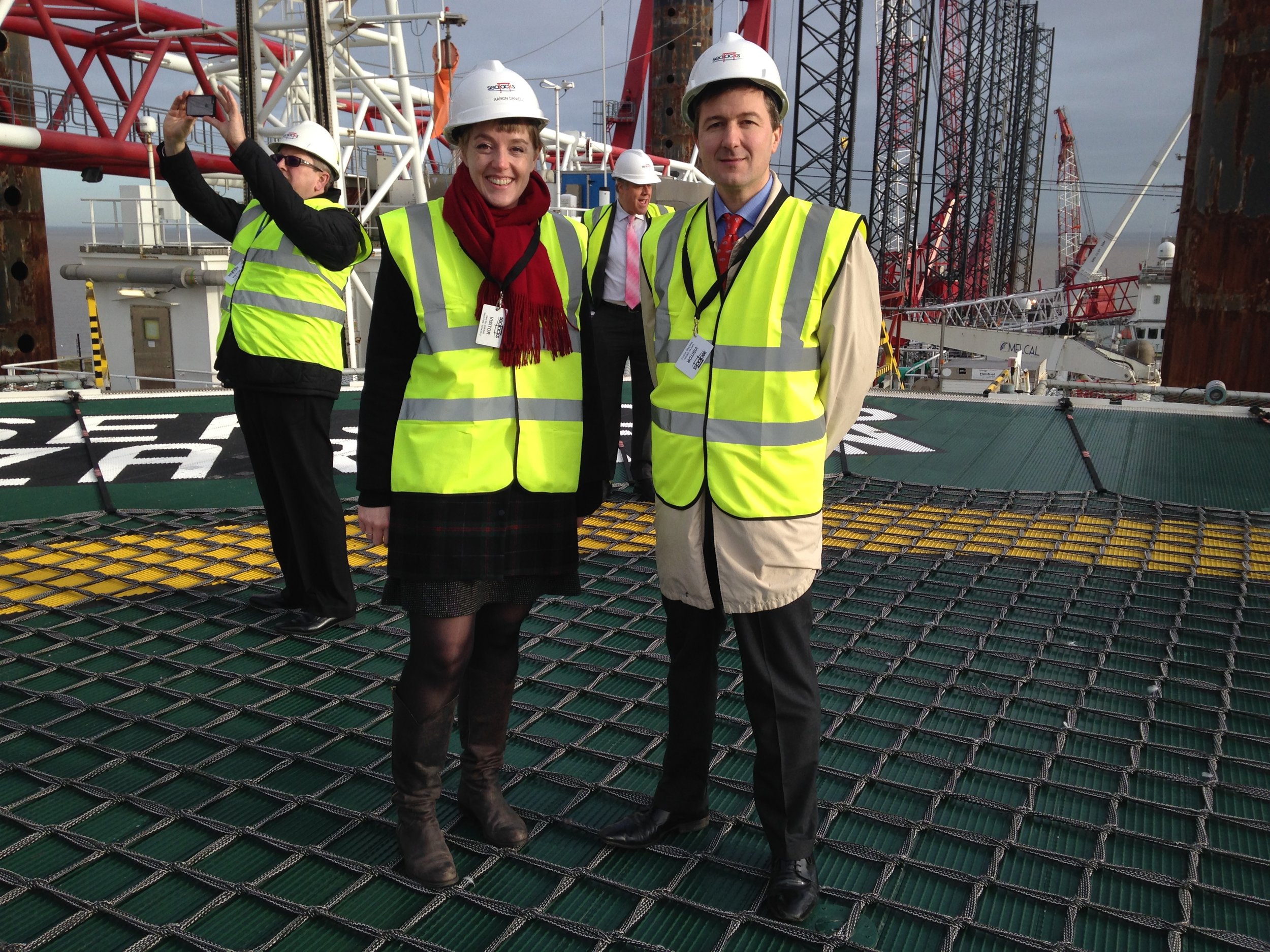Taking a Minister to visit our client Seajacks