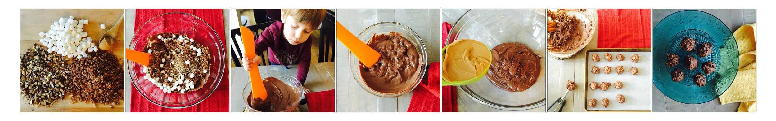 ROCKY ROAD BITES, STEP BY STEP.