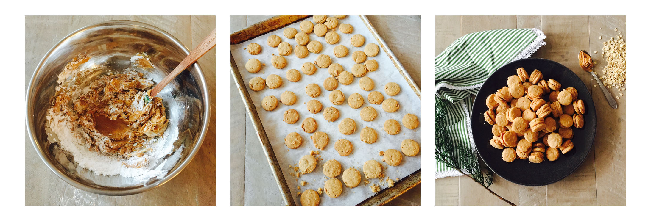 PEANUT BUTTER SANDWICH COOKIES, STEP BY STEP.