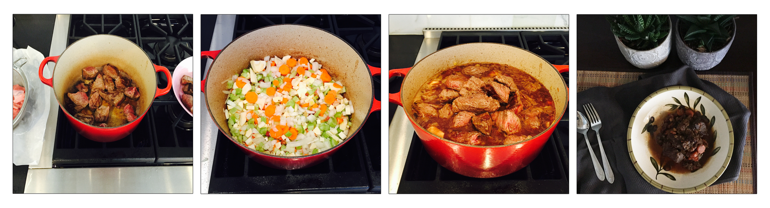 BEEF STEW, STEP BY STEP.