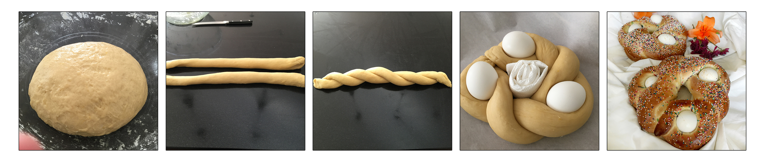 italian easter bread, step by step.