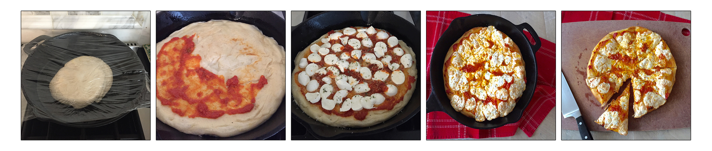 CAST IRON SKILLET PIZZA, STEP BY STEP.