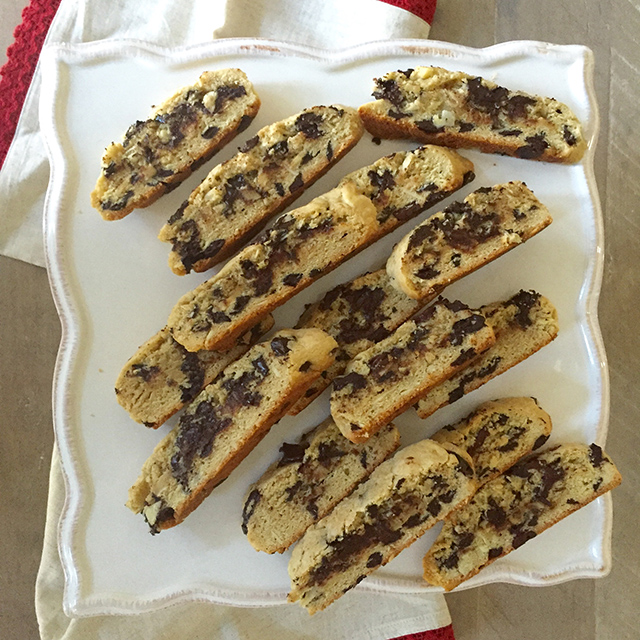 Chocolate chip mandel bread