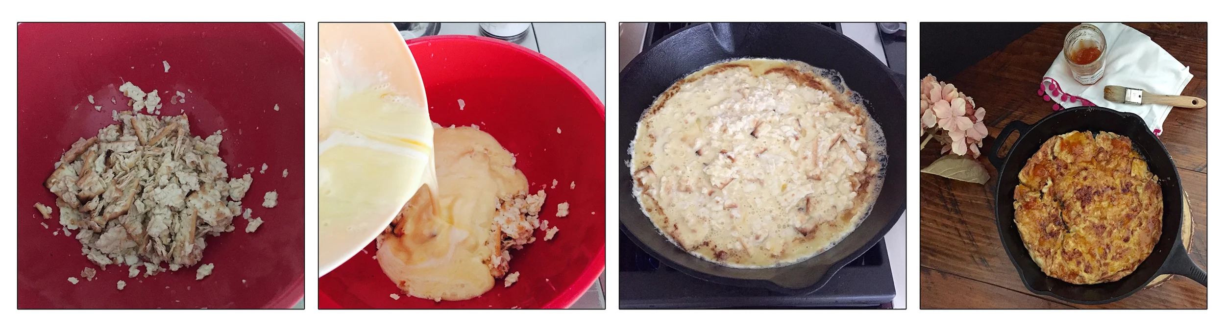 matzo brei, step by step.