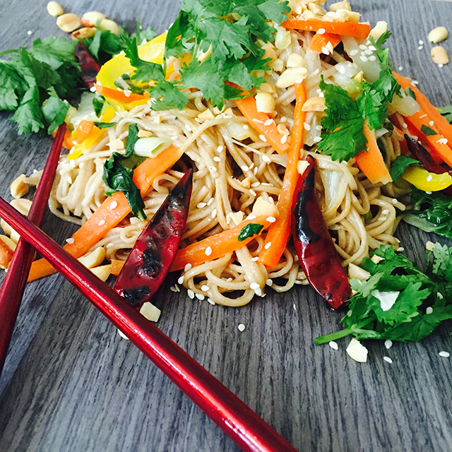 Veggie soba noodles