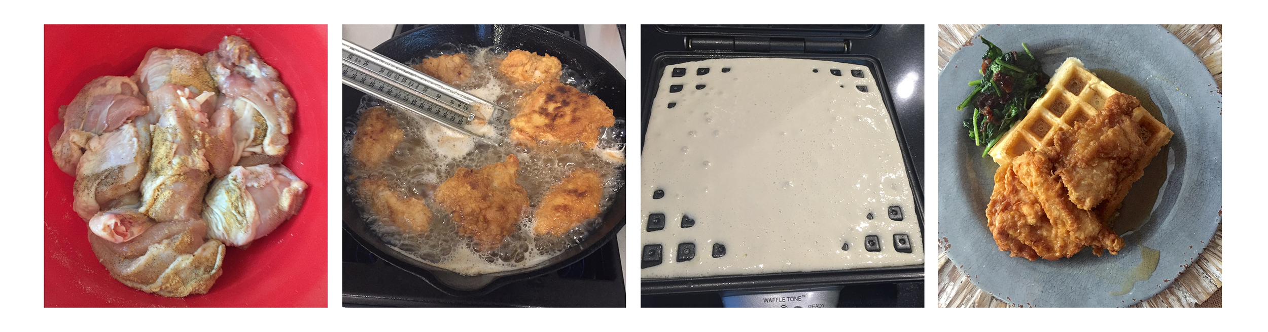 chicken & waffles, step by step.