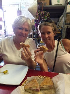Bonnie (left) and her daughter, enjoying their muffaletta