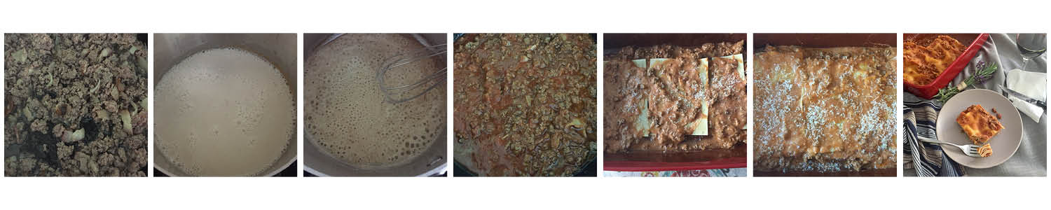 Lasagna bolognese, step by step.