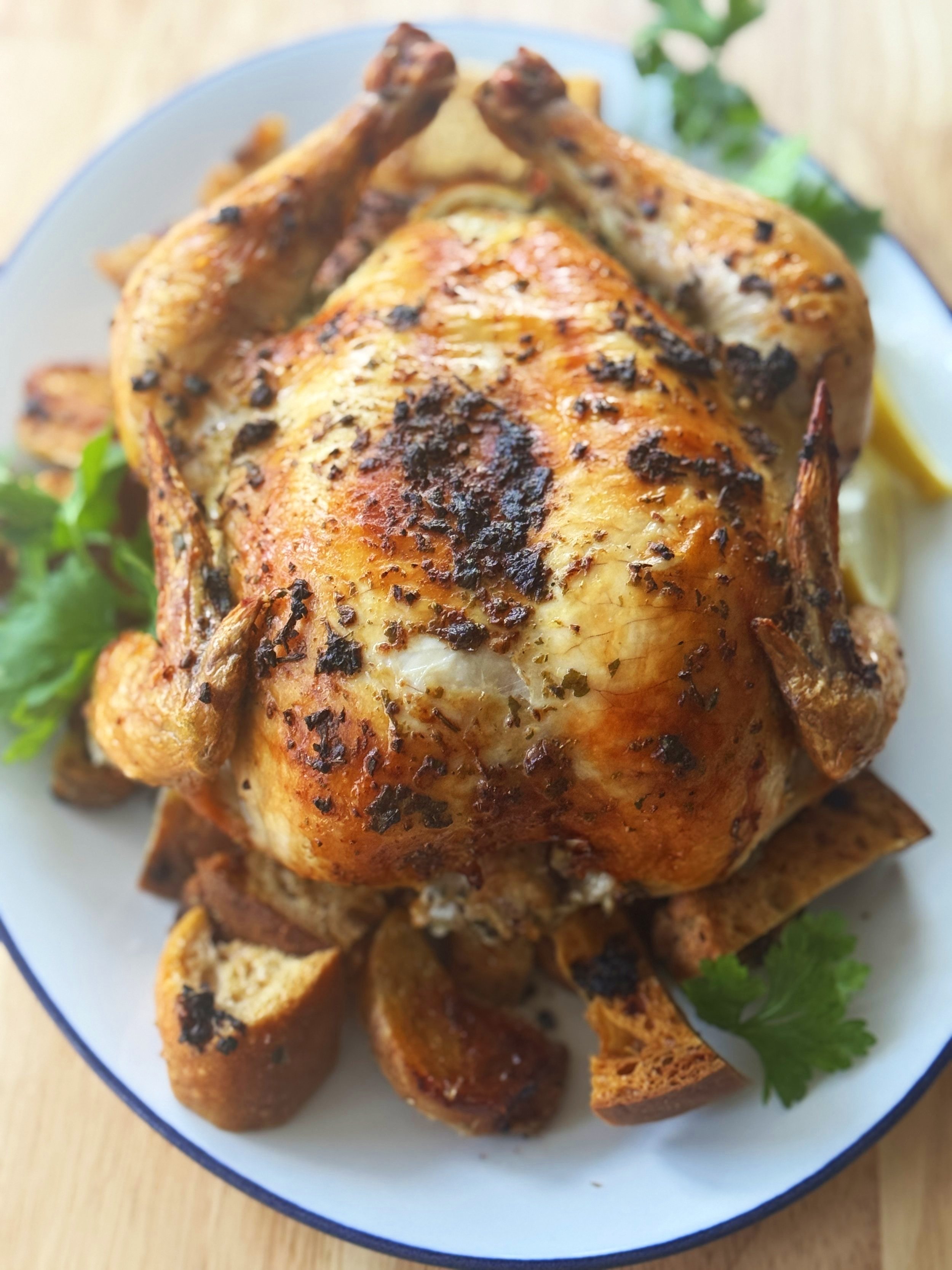 Italian Roasted Chicken with Salsa Verde