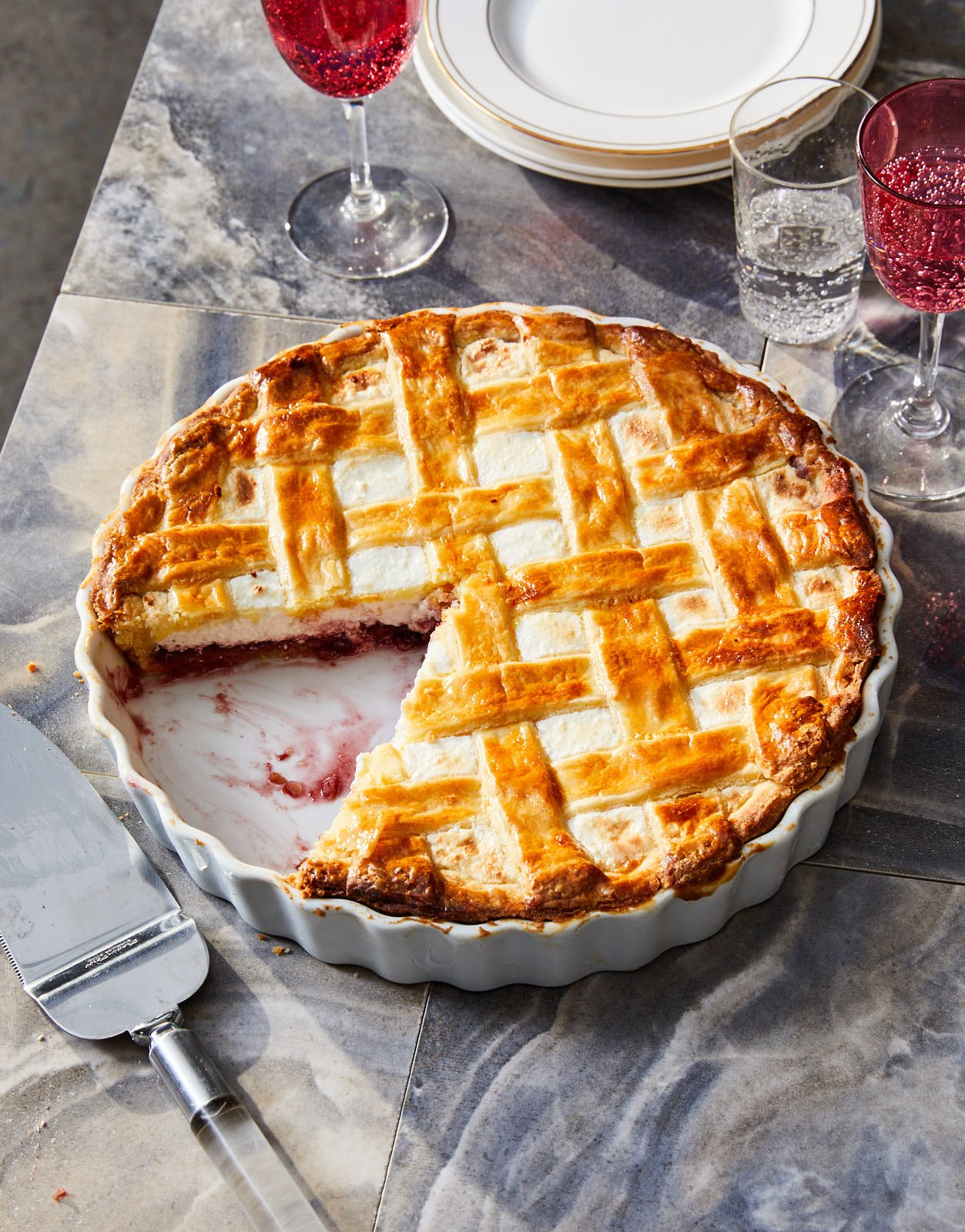 cherry cheese crostata