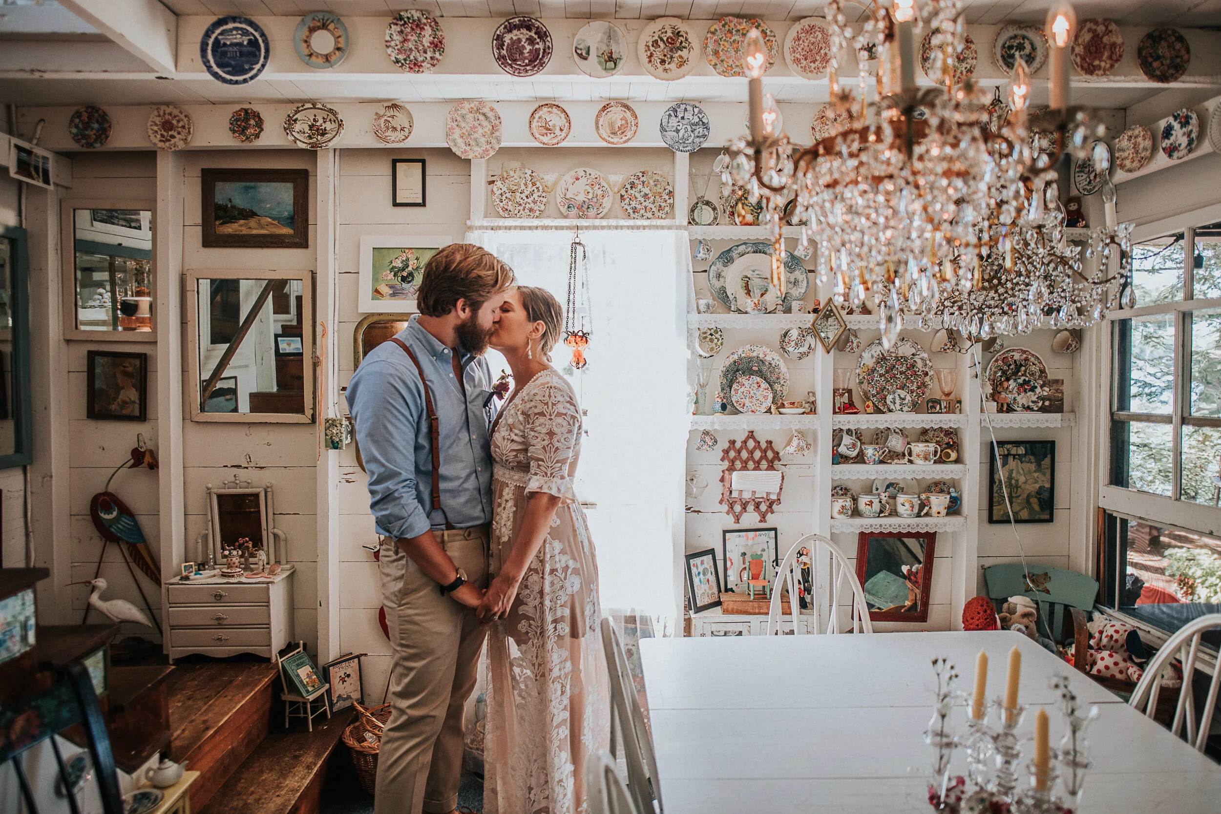 Vintage Backyard DIY Wedding // The Adirondacks