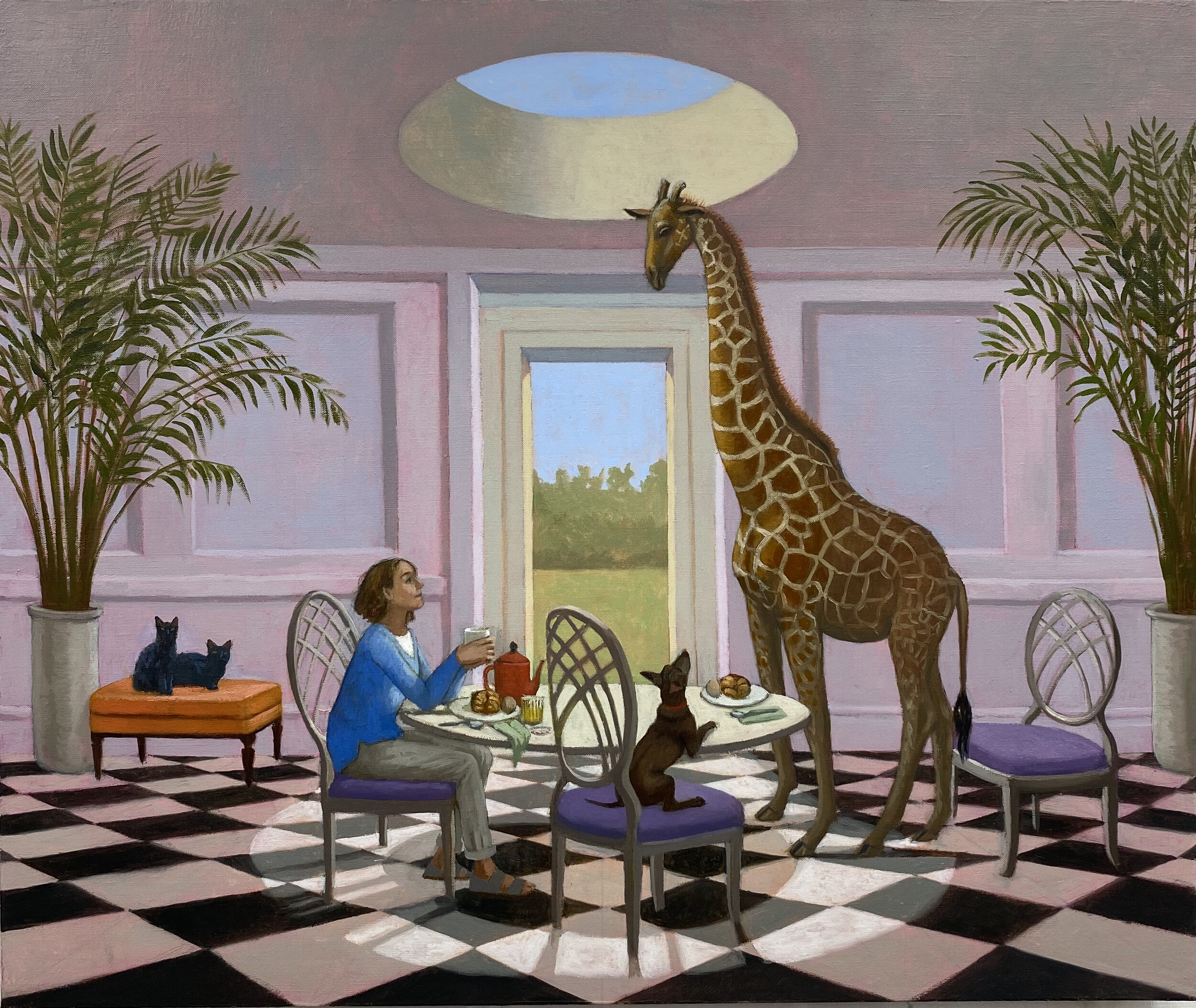 Breakfast with a Giraffe