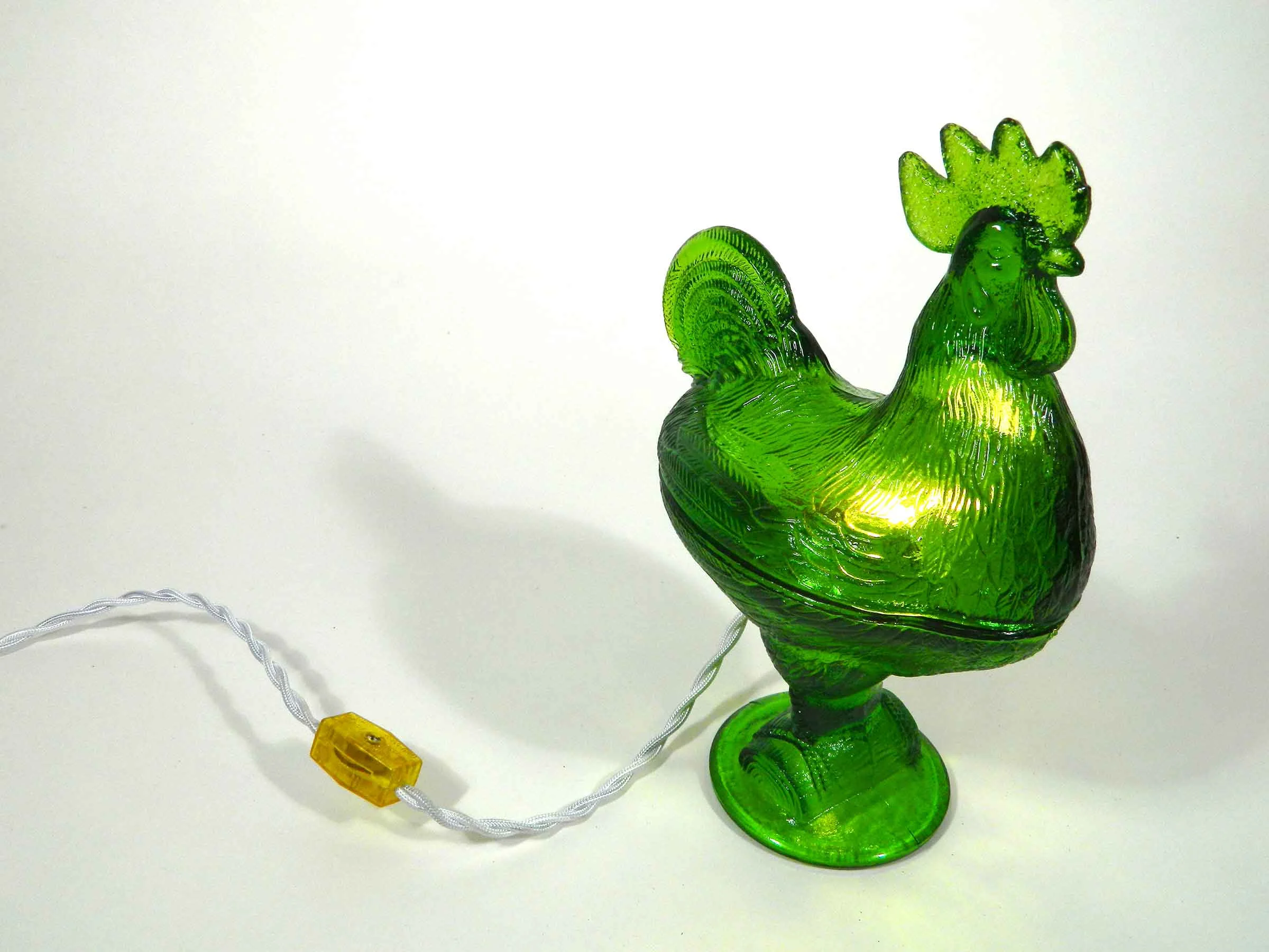 Glass Chicken Table Accent lamp