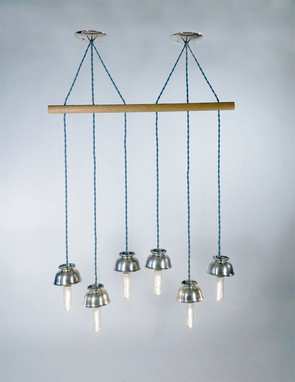 Eddie Villegas' Pewter Ice Cream Cup Bar Lighting