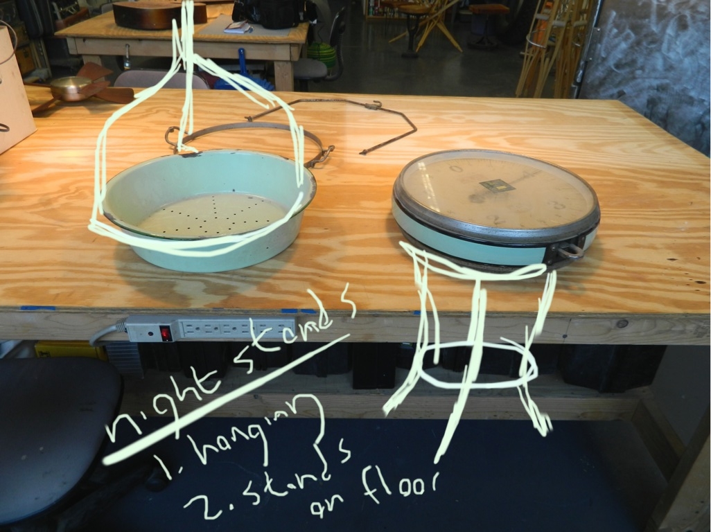 Grocery Store Scale Side tables