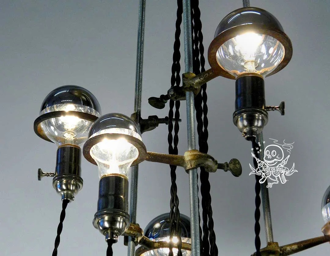 Beaker-Wok Chandelier