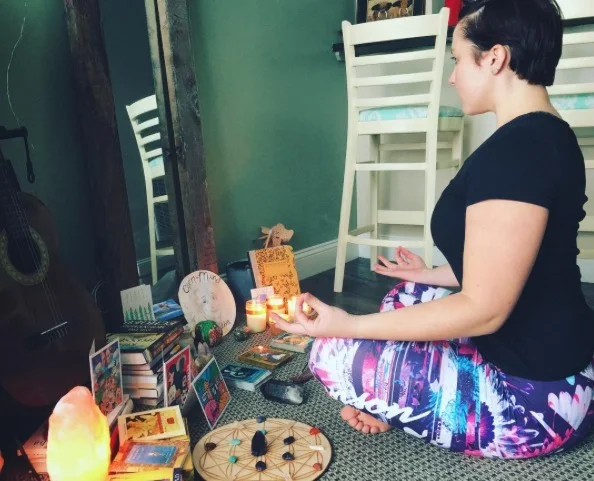 Me, taking a DBG (deep breath of gratitude) in my Crealitation Station.