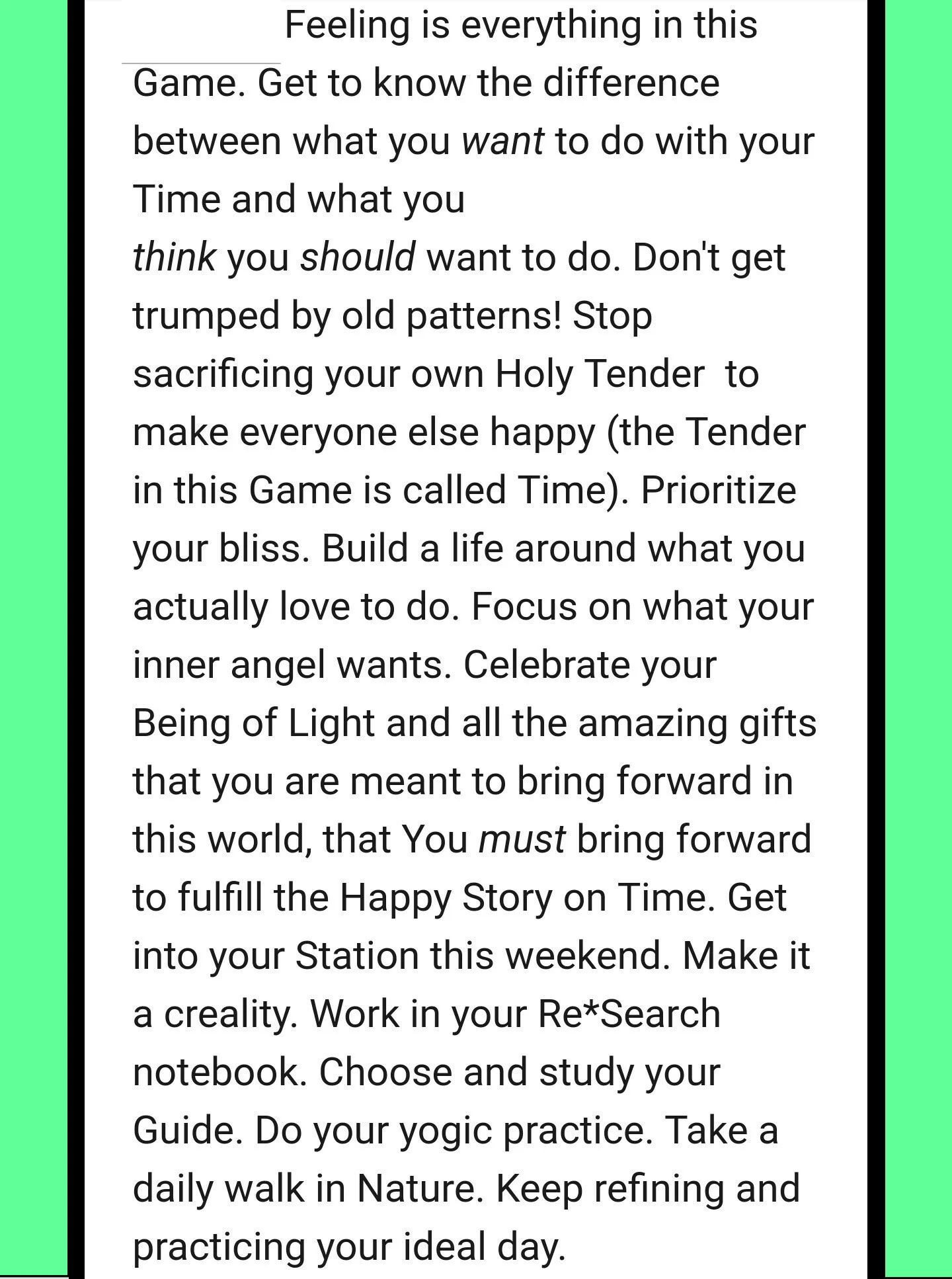 Subscribe to the "Dear You…Daily" email newsletter for more inspiring Assignments, Stories, Songs and Tools that help you create the life you want to live now.