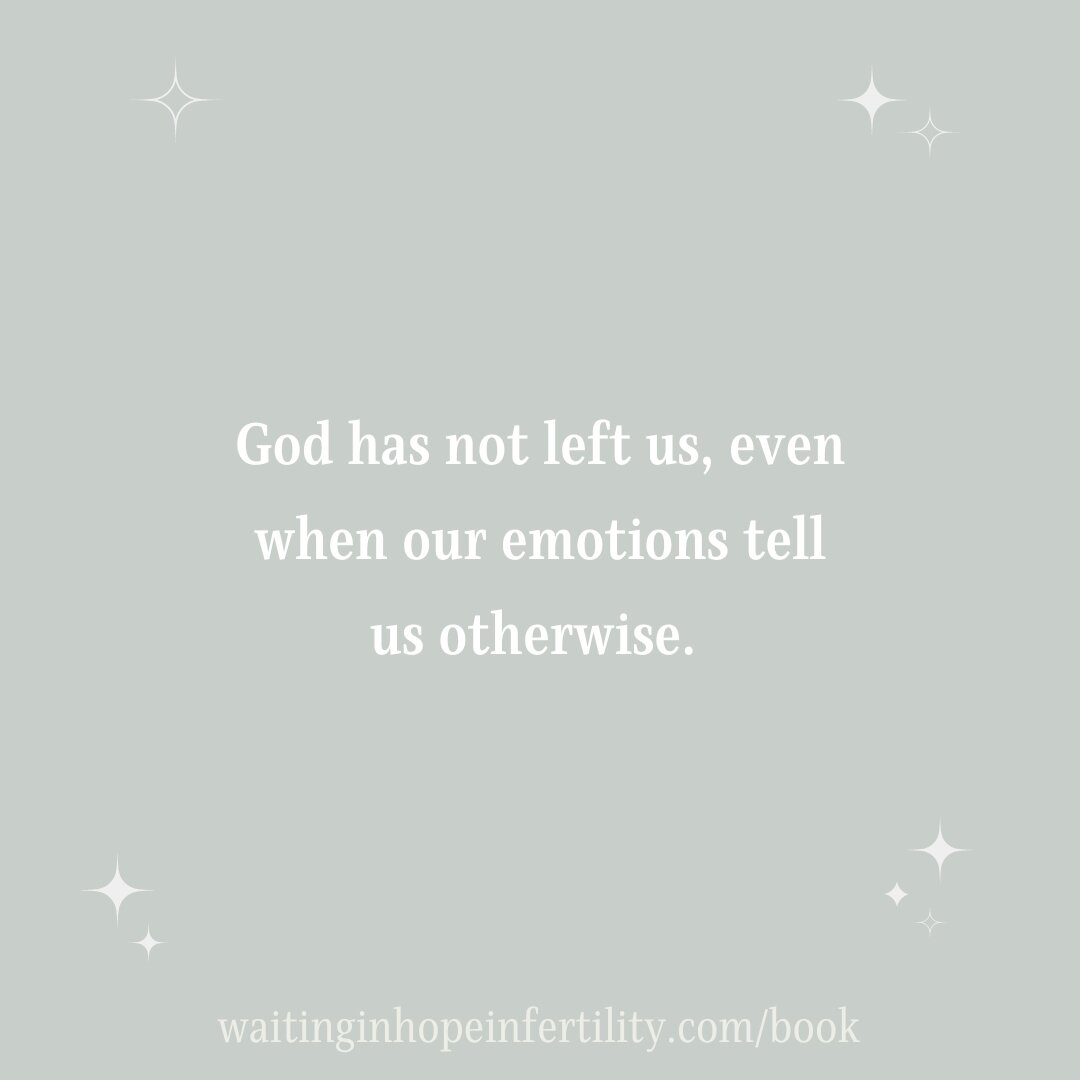 &quot;In my overwhelming anger, I wondered many times if God saw me, cared, or [...] was his silence his answer for my heart? Was he showing me I was alone even from him? As we learned in chapter 8, God has not left us, even when our emotions tell us
