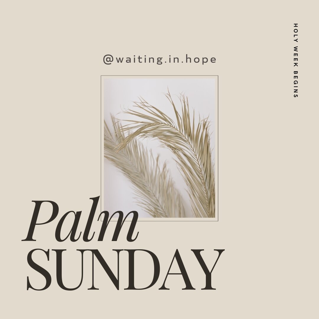 🌿Have a blessed Palm Sunday!🌿

Palm Sunday marks the beginning of Holy Week. Today we remember when Jesus was welcomed into Jerusalem by a crowd waving palm branches, which are a symbol of peace, triumph, victory, and eternal life. Jesus knew what 