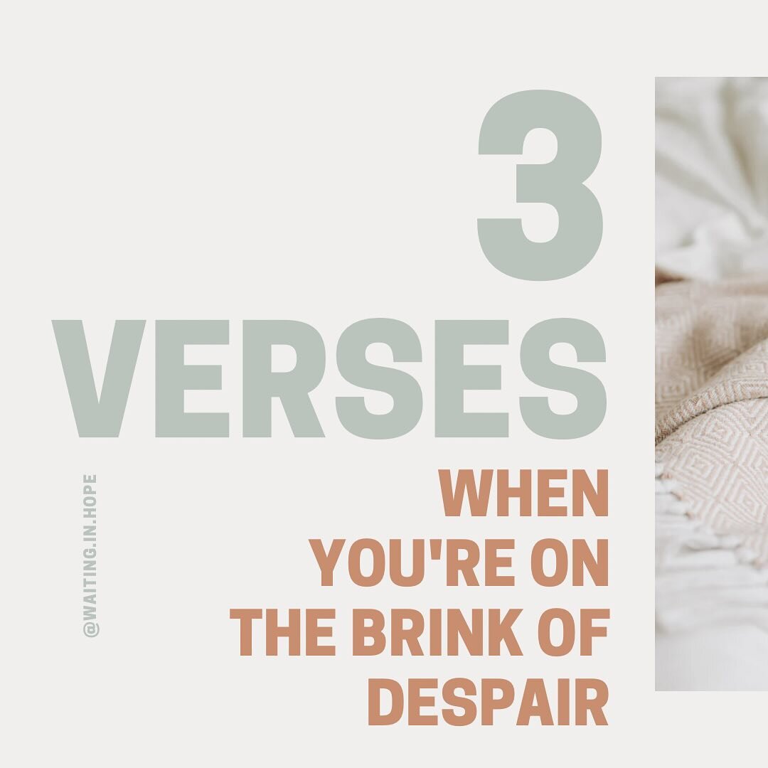 Infertility can easily bring someone to the brink of despair. Month after month of seeing negative tests, having failed fertility treatments, or suffering losses can be traumatizing. It can cause hopelessness. It may be hard to feel joy or get throug