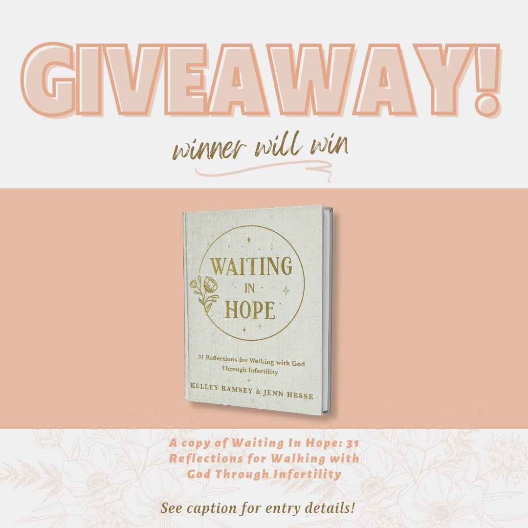 ✨GIVEAWAY!✨
To celebrate the anniversary of releasing Waiting In Hope: 31 Reflections for Walking with God Through Infertility, we're giving away a copy!
​​​​​​​​
To enter, follow these steps:​​​​​​​​​​​​​​​​
1️⃣Like this post​​​​​​​​​​​​​​​​
2️⃣Tag 