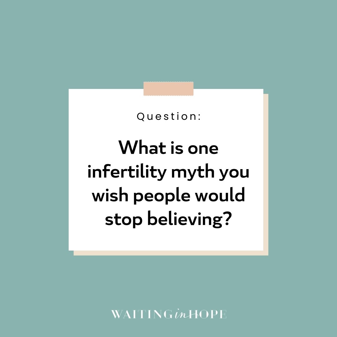 What is one infertility myth you wish people would stop believing? 💬 Answer in the comments below! 

#infertilitysupport #infertilityawareness #waitinginhope  #infertility #ttc #ttcommunity #ttcsupport #endometriosis #PCOS #pregnancyloss #miscarriag