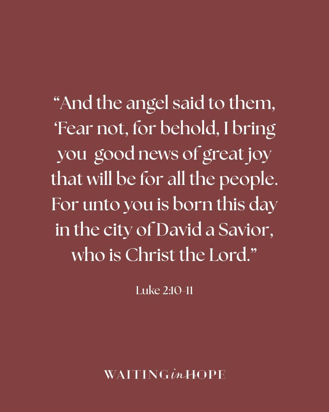Thank you, God, for the incredible gift of Jesus, who fills our lives with abundant hope! We pray you experience his peace, comfort, and hope this holiday season and always.

May you find strength in focusing on Jesus as we celebrate His birth, the u