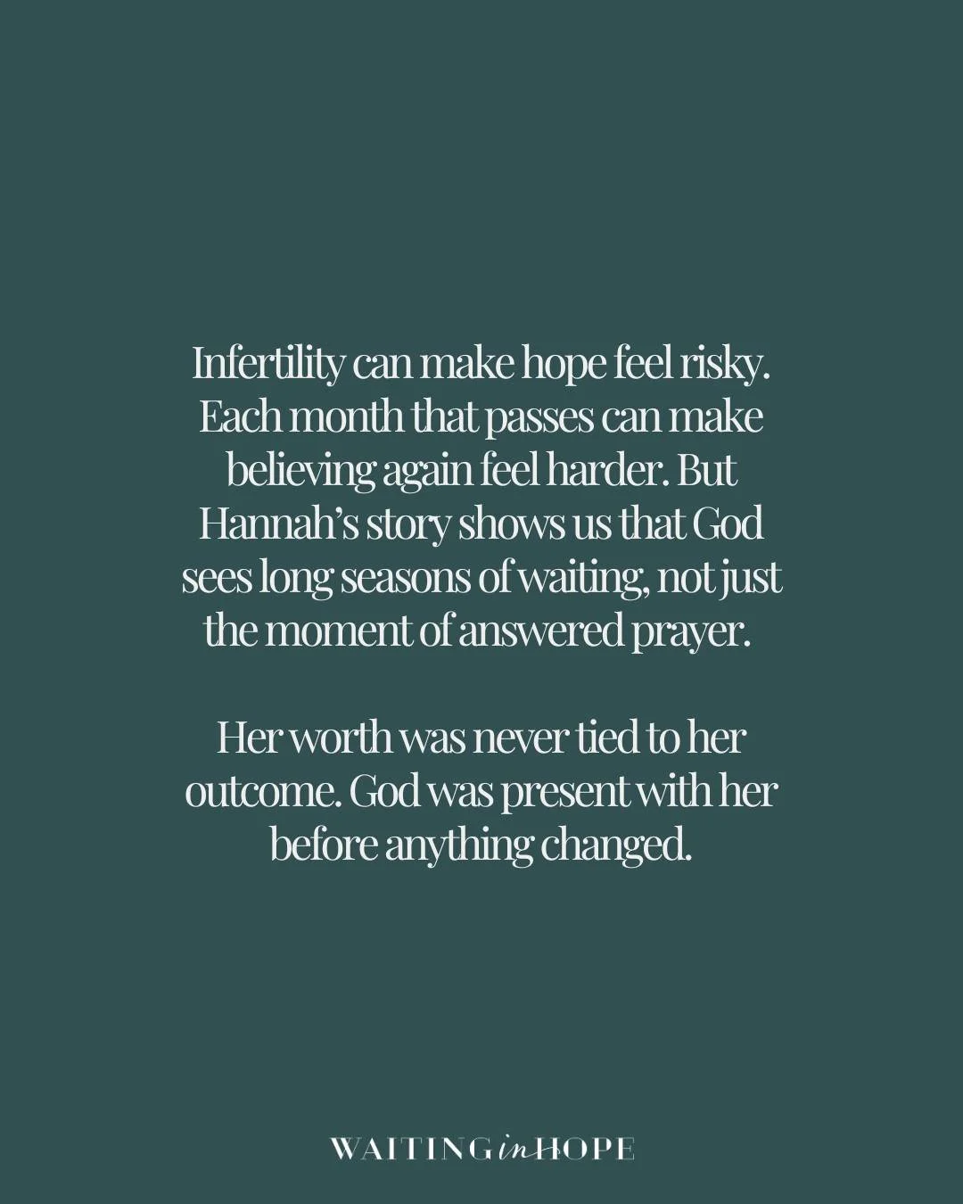 Read 1 Samuel 1:10&ndash;20

Hannah knew the ache of longing. Year after year, she waited. Year after year, she prayed. Her pain was visible to God long before it was ever resolved. Scripture tells us she was &ldquo;deeply distressed,&rdquo; weeping 