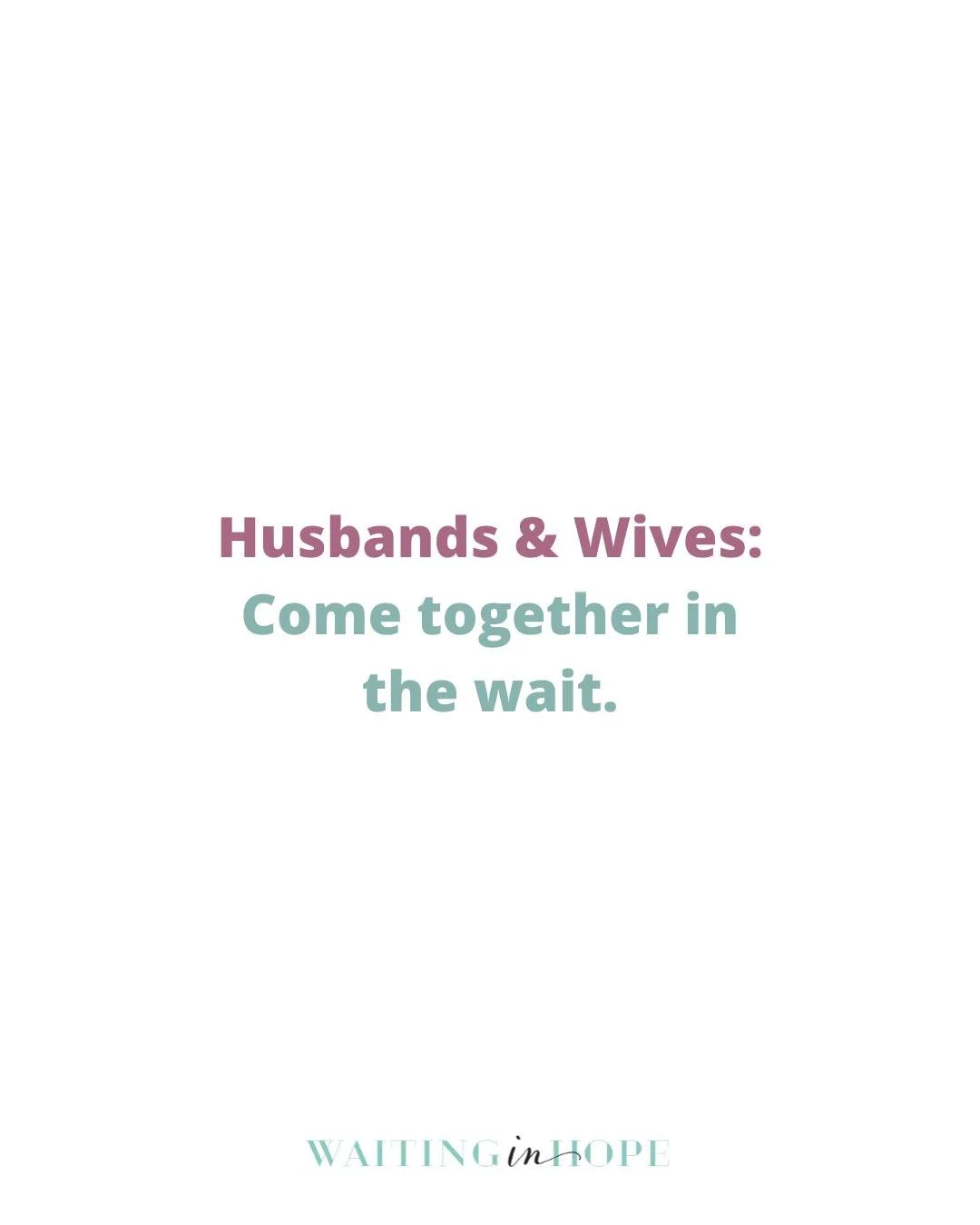 A beautiful thing about people is that we were created to rejoice together and weep together, so we don&rsquo;t have to experience joys or trials alone. When we experience trials in marriage, we can grieve with each other. Yet it can be so easy to hu