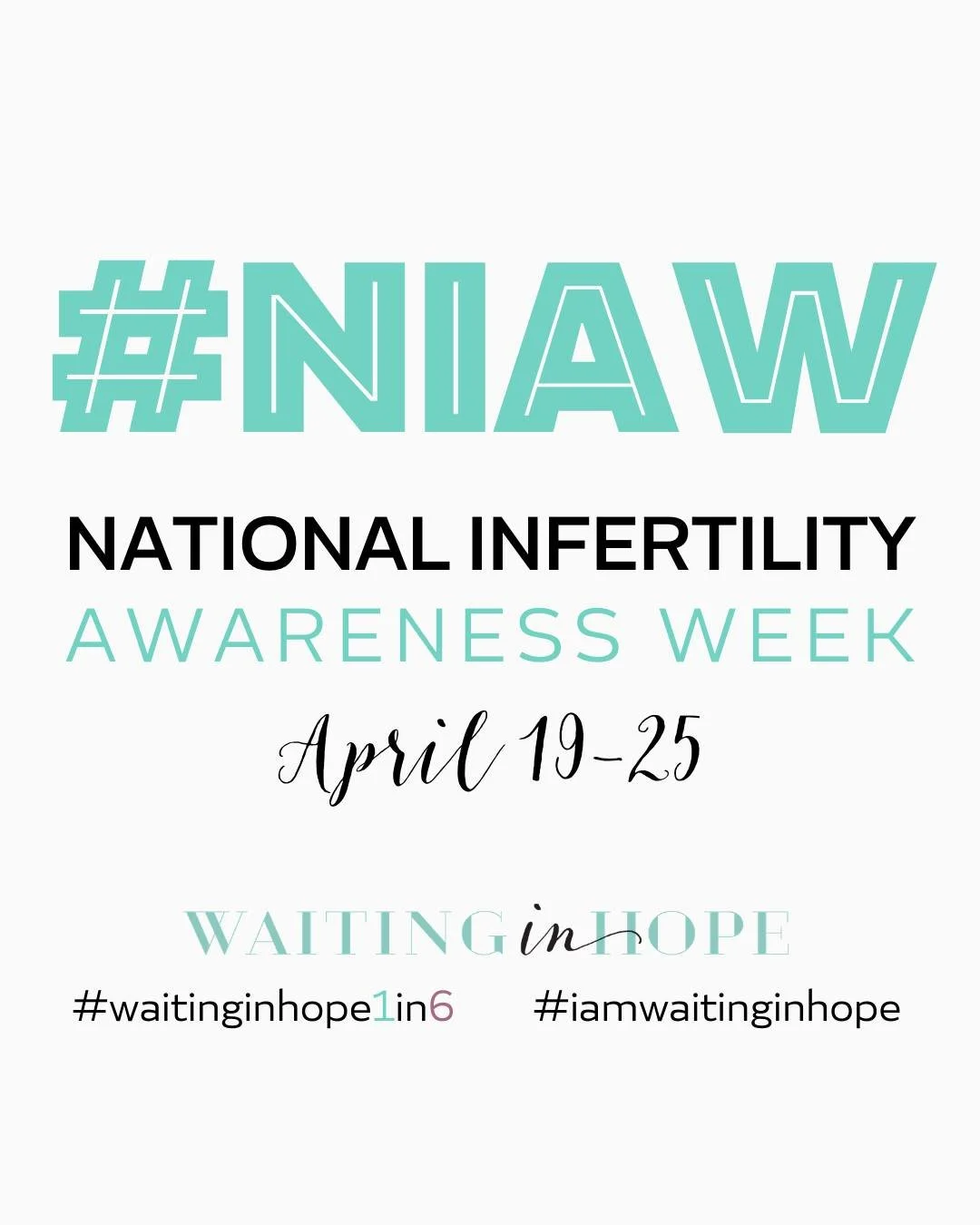 Next week is National Infertility Awareness Week (April 19&ndash;25).
Infertility affects millions of couples, yet for many it remains a quiet and often lonely struggle. 

We believe every story matters and every woman deserves compassion, support, a