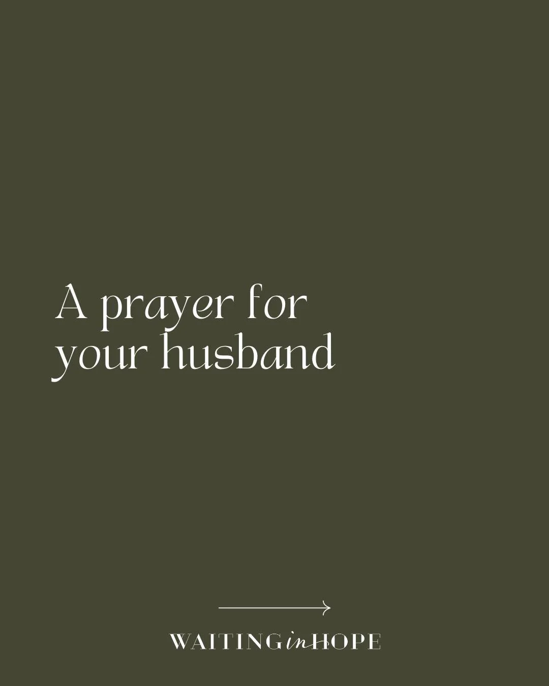 Dear gracious Father,

Thank You for blessing me with a husband who bravely walks the path of infertility with me. I lift up to You all the weight and anxiety that he holds. Though he may be stoic in our day-to- day lives, I know he carries the same 