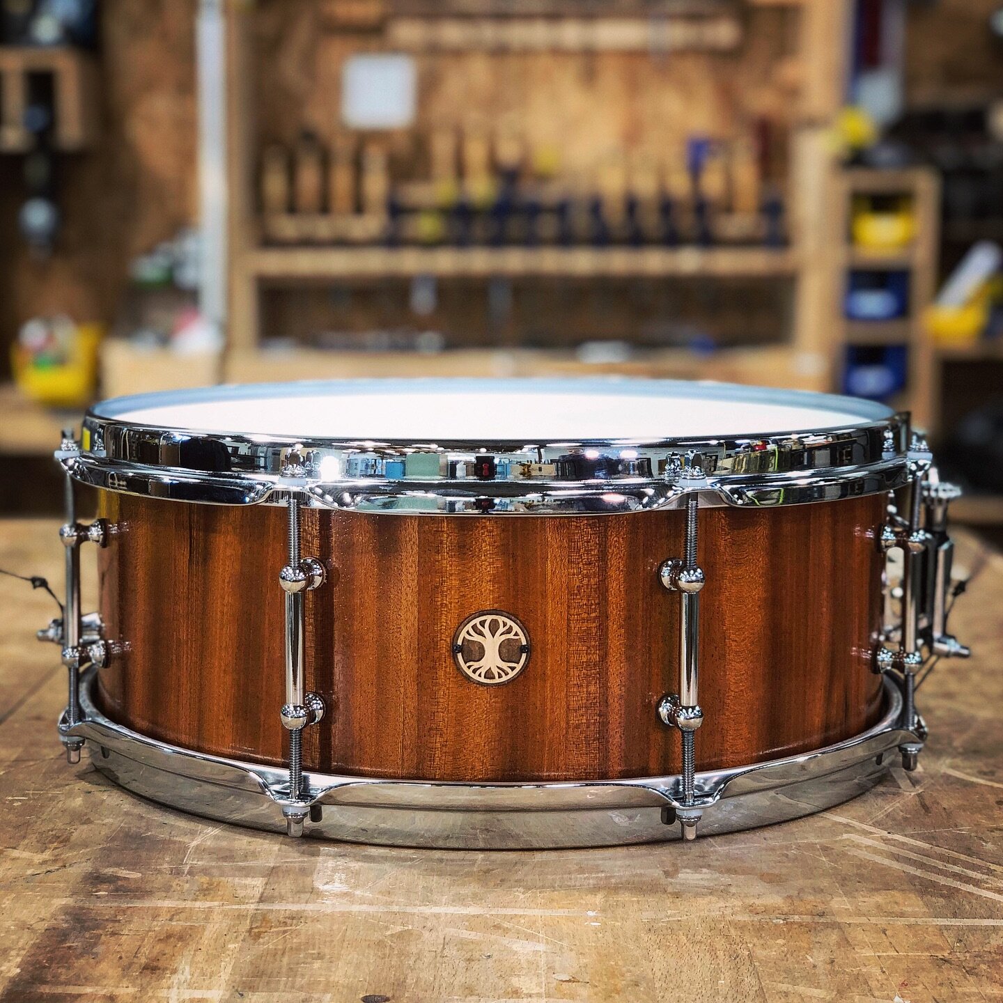 Can you guess the size??? 🤔💭 This was a first for us and we couldn&rsquo;t be happier with how it turned out! Just wait till you hear this thing! It is unlike any other snare we have ever heard! 🤯💣💥
.
.
.
#phillydrumco #stavedrums #customdrums #