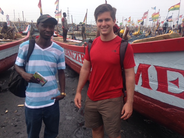 Checking out Ghanaian fishing boats.