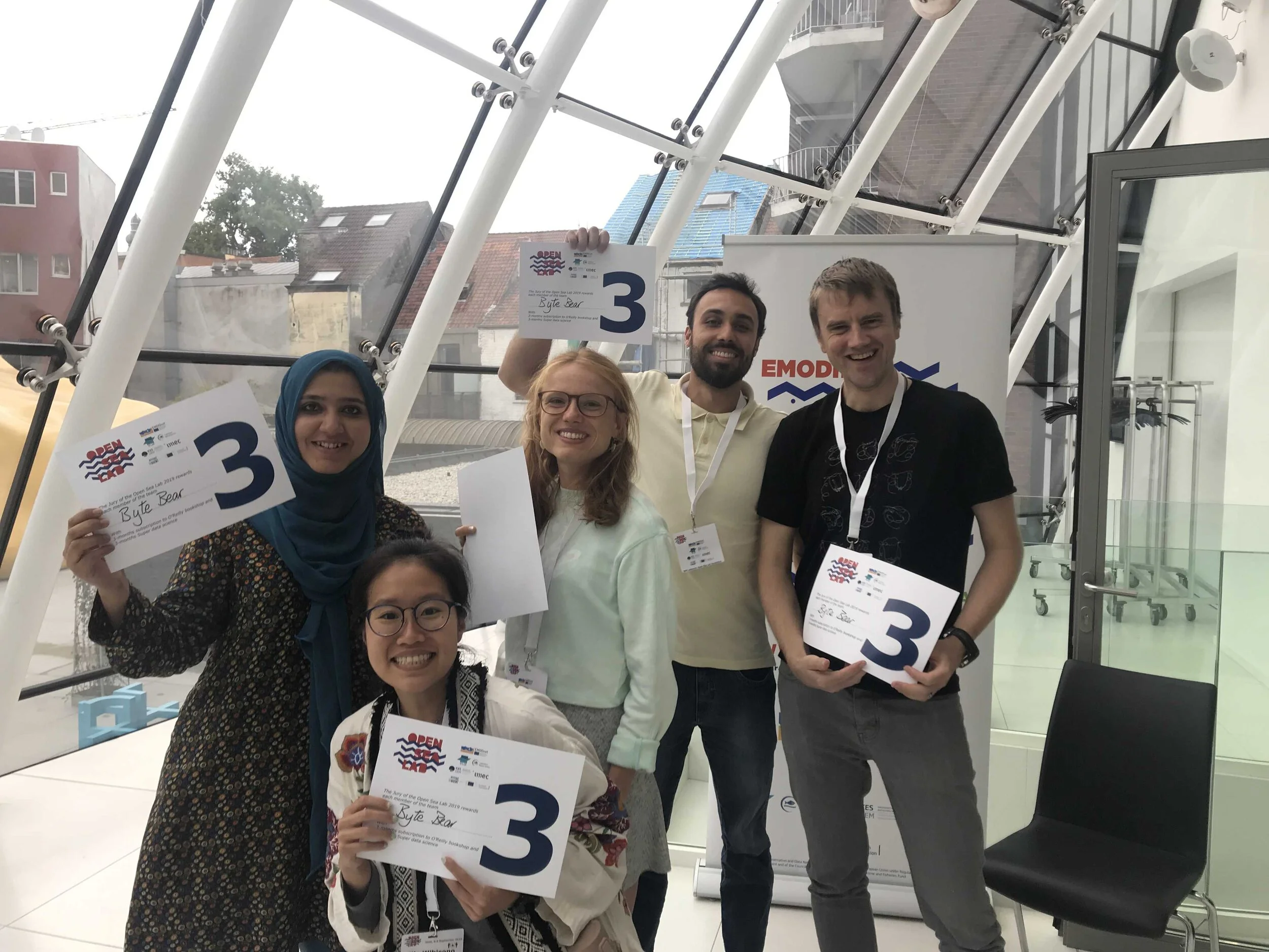 Elle and her Hackathon team #ByteBear placed 3rd overall among more than a dozen teams in this year’s Hackathon data science competition run by Open Sea Lab.