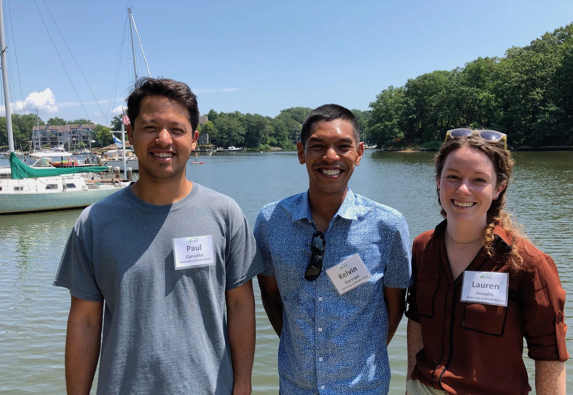 Paul, Kelvin, and Lauren on a fresh air break from work with their SESYNC group in Annapolis, MD.