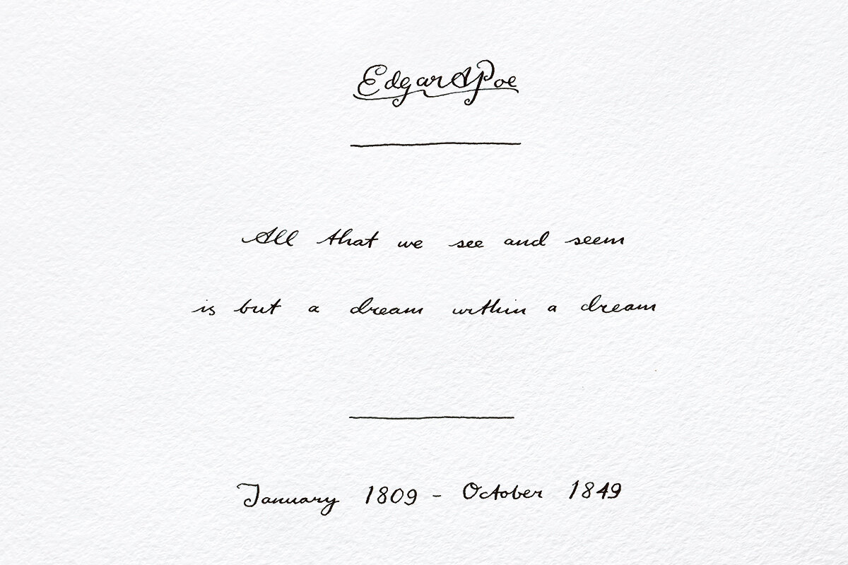 Handwriting Study / Edgar Allan Poe (Copy)