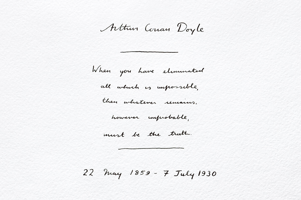 Handwriting Study / Sir Arthur Conan Doyle (Copy)
