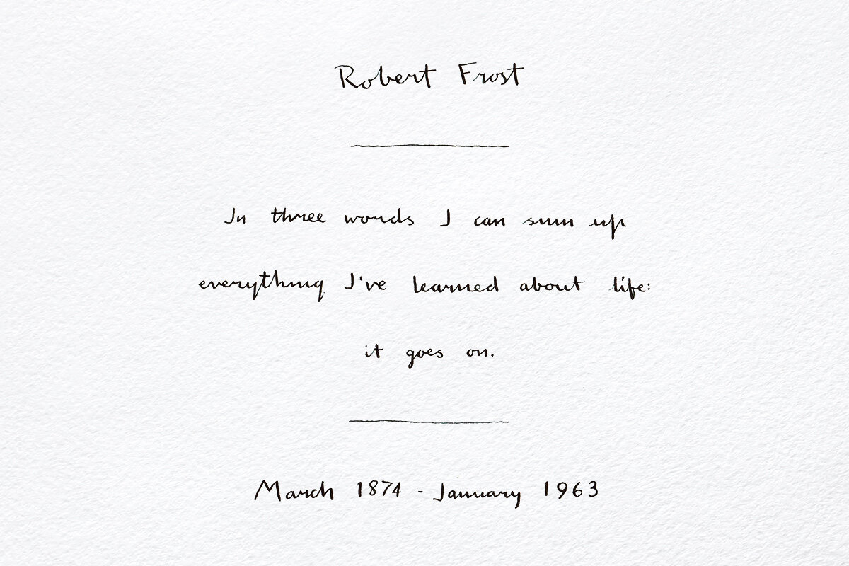Handwriting Study / Robert Frost (Copy)