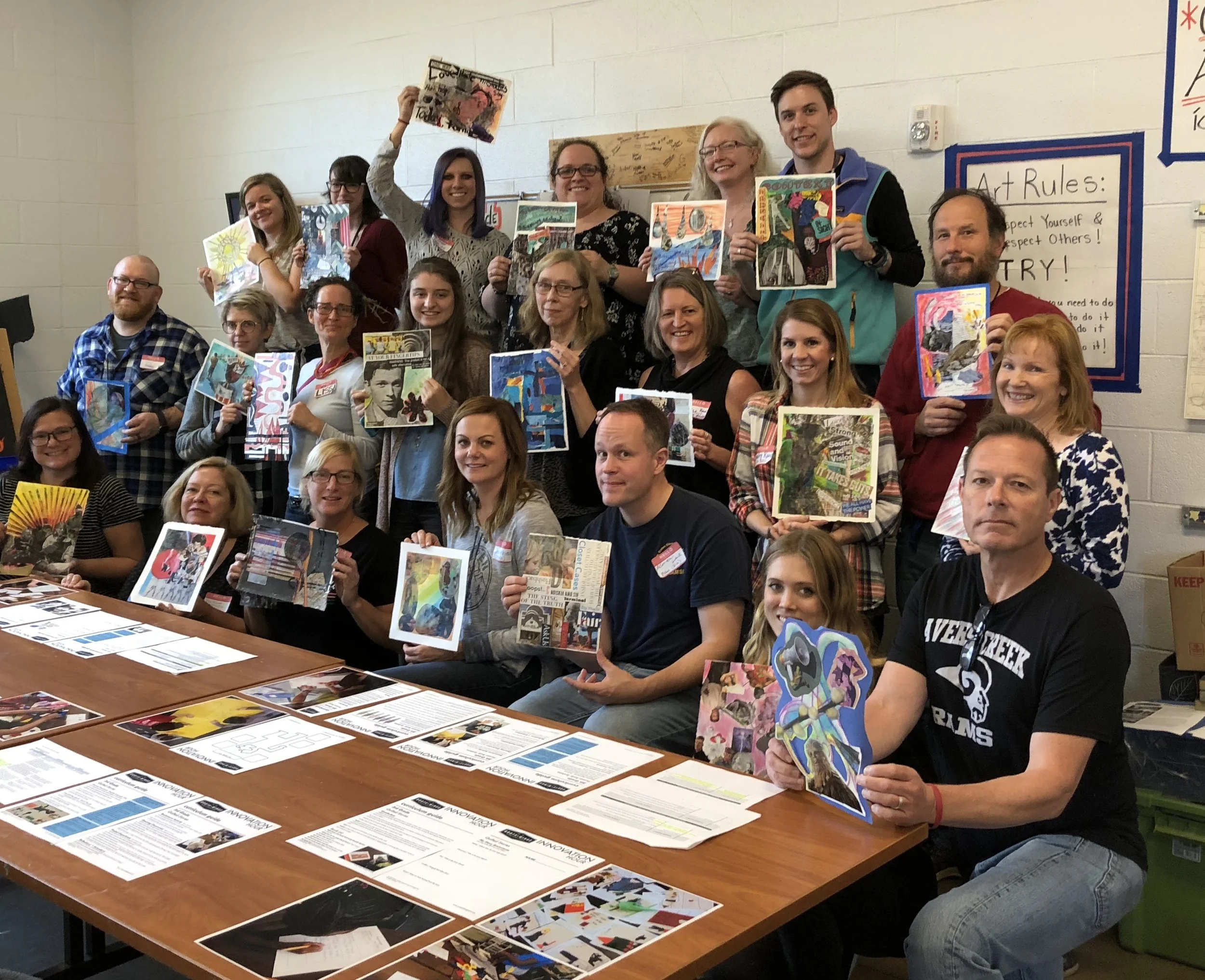 Arts Integration INNOVATION HOUR™ Professional Development day with all of the Buncombe County Schools Art Educators